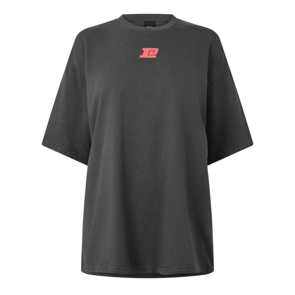 PE Nation Womens/Ladies Back Print T-Shirt / Washed Black